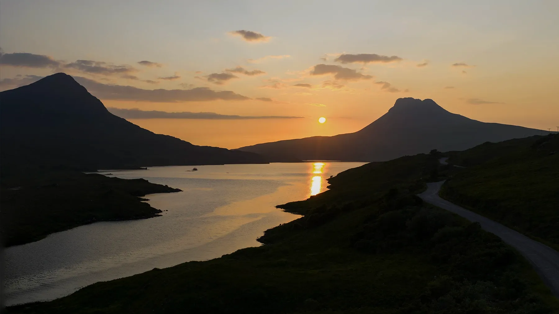 Solstice sunset over Stac Pollaidh