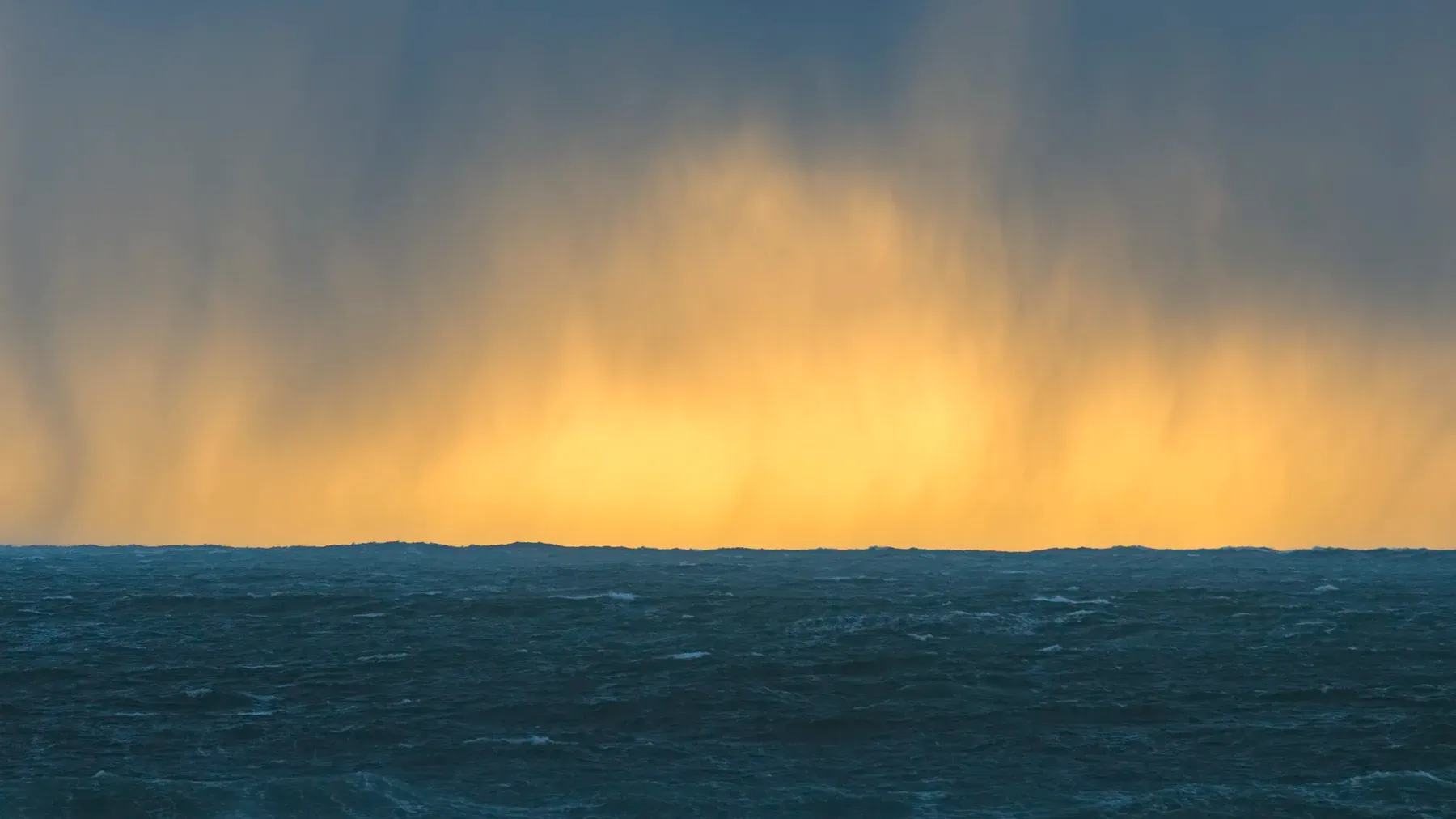 Wintry Hebridean showers at sunset